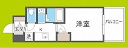 エステムコート大阪ウエスト2 1Kの間取図画像