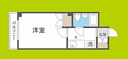 シャンクレール大国町 1Kの間取図画像