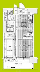 プレリス長田オルヴィア 1LDKの間取図画像