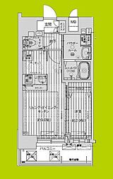 プレリス長田オルヴィア 1LDKの間取図画像