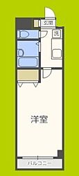 新大阪エクセルハイツ 1Kの間取図画像