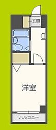 ノルデンハイム豊新 1Kの間取図画像
