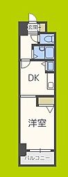 ノルデンハイム東三国B棟 1DKの間取図画像