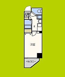プレサンス心斎橋リベルタ 1Kの間取図画像