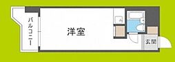 ローラン南森町 ワンルームの間取図画像