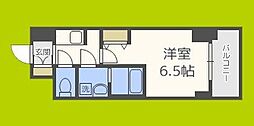 S-RESIDENCE阿波座WEST 1Kの間取図画像