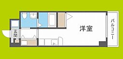 セレブコート木川 ワンルームの間取図画像