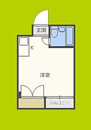 ロフティアワジ1 ワンルームの間取図画像