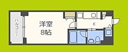 アーデン京町堀ウエスト 1Kの間取図画像