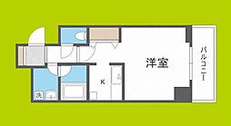 BRAVI南堀江 ワンルームの間取図画像