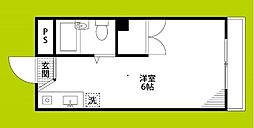 K'sコートリバーサイド相川 ワンルームの間取図画像