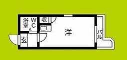 プレアール長居公園 ワンルームの間取図画像