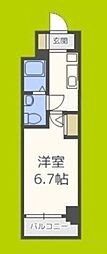 セレニテ本町ルフレ 1Kの間取図画像