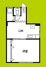 みやぎマンション 1LDKの間取図画像