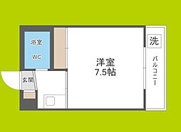 ハイムM&K 1Kの間取図画像