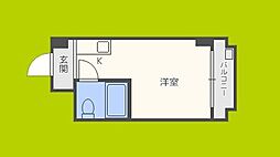 アンヘルム野田 ワンルームの間取図画像