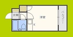 EPO長堀レジデンス2 ワンルームの間取図画像