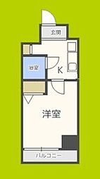 エスリード新大阪 1Kの間取図画像
