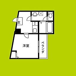 GrandEclat玉出東 1Kの間取図画像