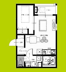 Fstyle加島1号館 1LDKの間取図画像