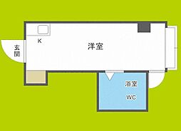 昭和グランドハイツ第2菅栄 ワンルームの間取図画像