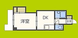 ノルデンハイム天神橋 1DKの間取図画像