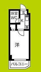 マンションセレーネ 1Kの間取図画像