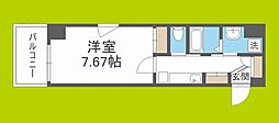 プレジール靱公園 1Kの間取図画像