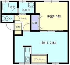 サンみずほＢ棟 B102 ｜ 秋田県大仙市大曲戸巻町（賃貸アパート1LDK・1階・43.10㎡） その2