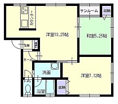 秋田県横手市赤坂字伏山（賃貸アパート2LDK・2階・56.60㎡） その2