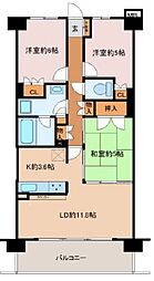 ライオンズクオーレ幕張マークスフォート 3LDKの間取図画像