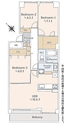 間取図画像 3LDK