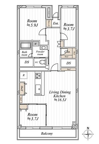 間取り 千葉ガーデンタウンE棟 9階/909号室