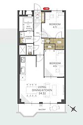間取図画像 2LDK