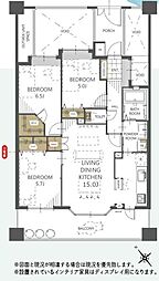 レクセルガーデン浦安 3LDKの間取図画像