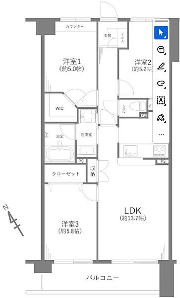 間取りを拡大表示