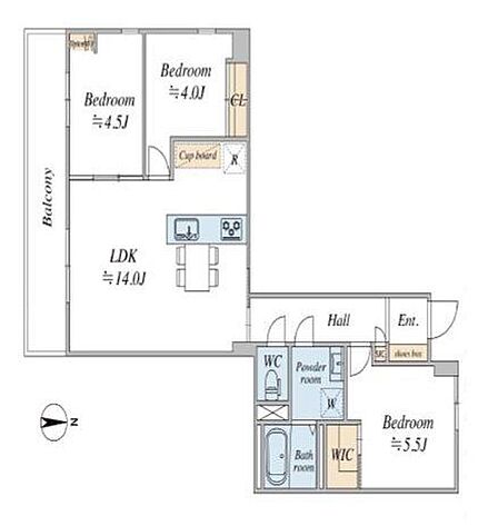 南×西の角部屋につき陽当たり良好の住環境!