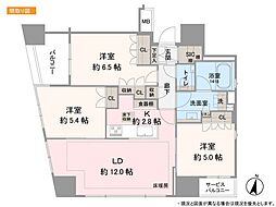 パークホームズ本郷東大前 3LDKの間取図画像