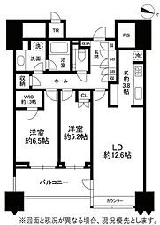 パークコート文京小石川ザタワー 2LDKの間取図画像