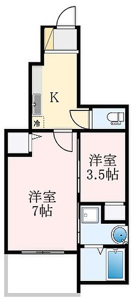 大阪府和泉市池田下町(賃貸アパート2K・1階・31.65㎡)の写真 その2