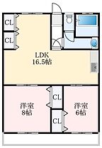 大阪府富田林市向陽台2丁目（賃貸マンション2LDK・3階・66.00㎡） その2