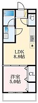 大阪府富田林市中野町3丁目（賃貸アパート1LDK・1階・31.50㎡） その2