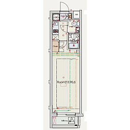 BeverlyHomes鷺宮 1Kの間取図画像