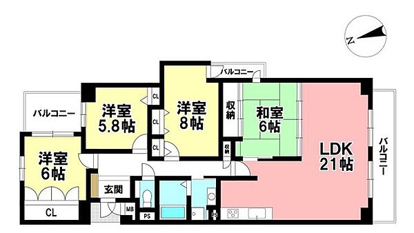 間取りを拡大表示