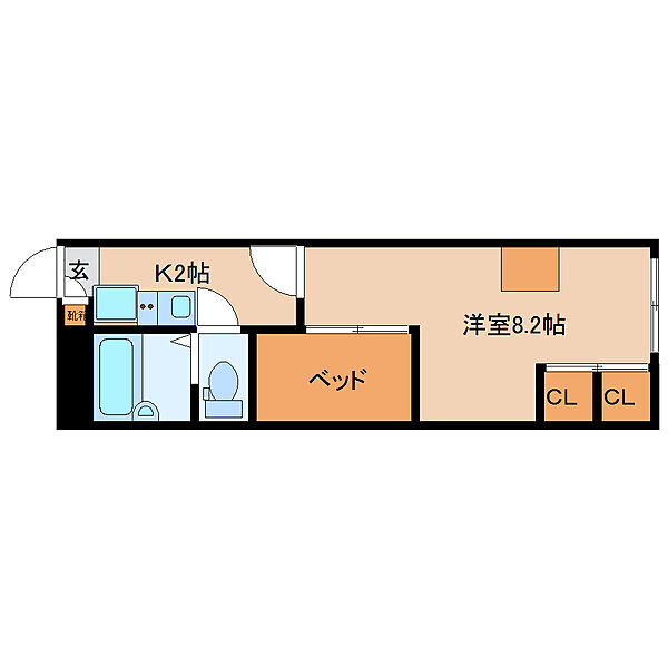 レオパレス州見台 210｜京都府木津川市州見台1丁目(賃貸マンション1K・2階・22.35㎡)の写真 その2