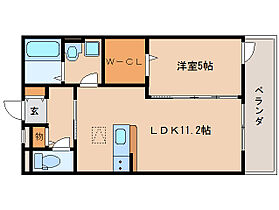 ベルヴェール 103 ｜ 奈良県奈良市大森町124-1（賃貸アパート1LDK・1階・41.53㎡） その2