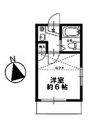 エスペランサ新高根 1Kの間取図画像