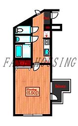 モン・シャトー代々木 1Kの間取図画像