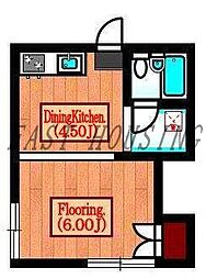 ホワイトコーポ上原 1DKの間取図画像