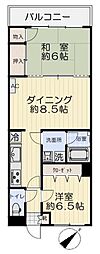 シャトレーグリーン横浜 2DKの間取図画像